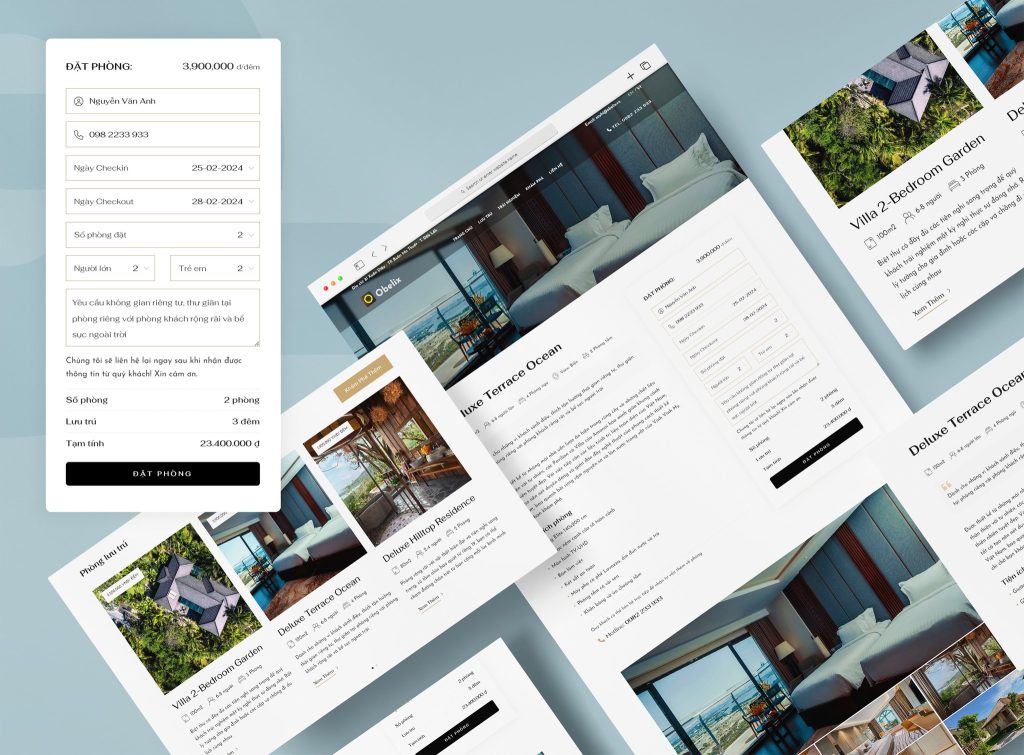 Thiết kế website khu nghỉ dưỡng